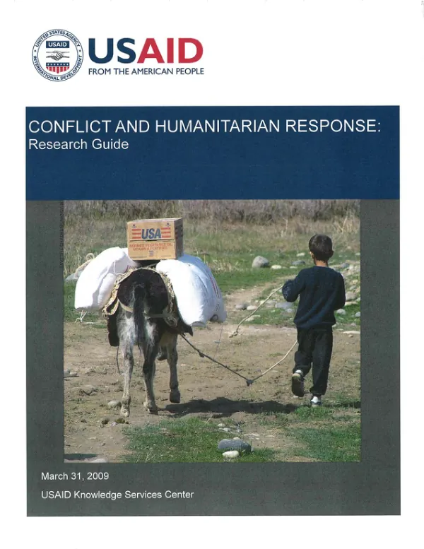 Conflict and humanitarian response : research guide