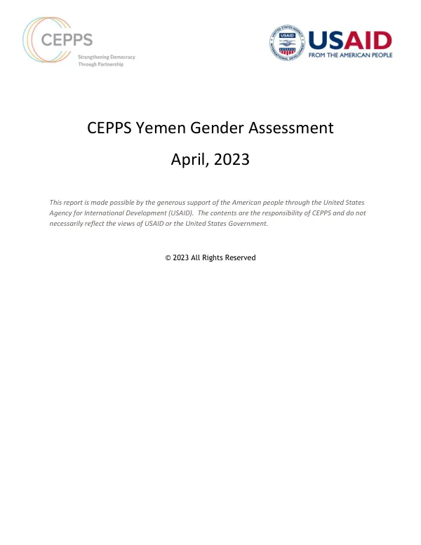 CEPPS Yemen Gender Assessment