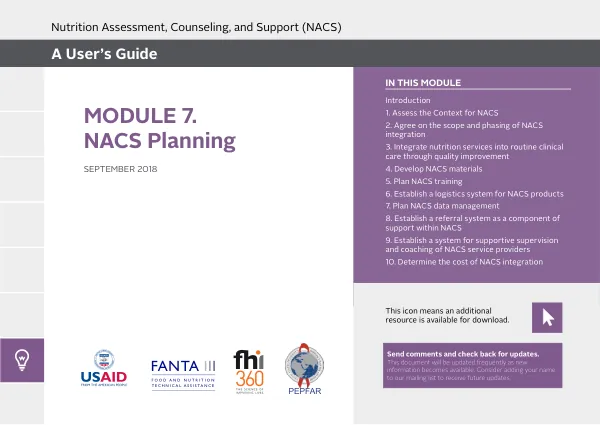 NACS User's Guide Module 7: NACS Planning