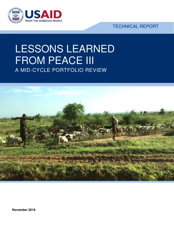 Lessons Learned from PEACE III: A Mid-Cycle Portfolio Review