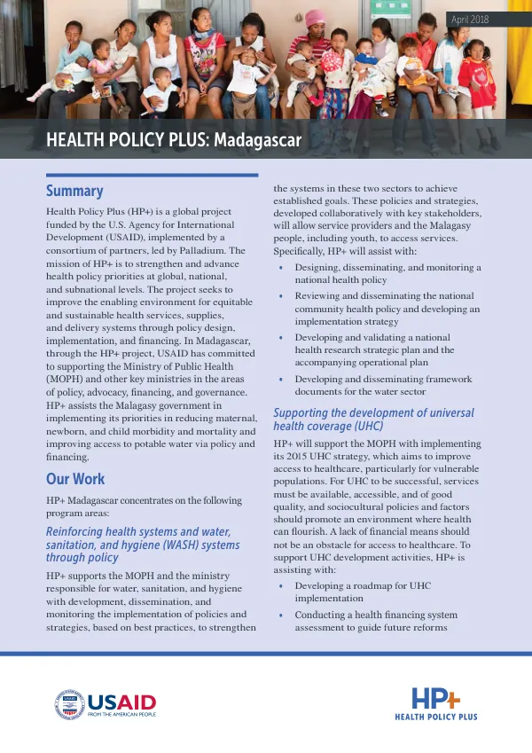 Health Policy Plus: Madagascar