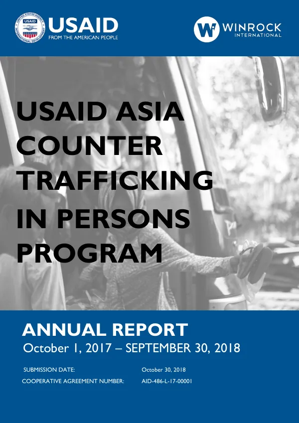 USAID Asia Counter Trafficking in Persons (CTIP) Program Year Two Annual Report FY2018