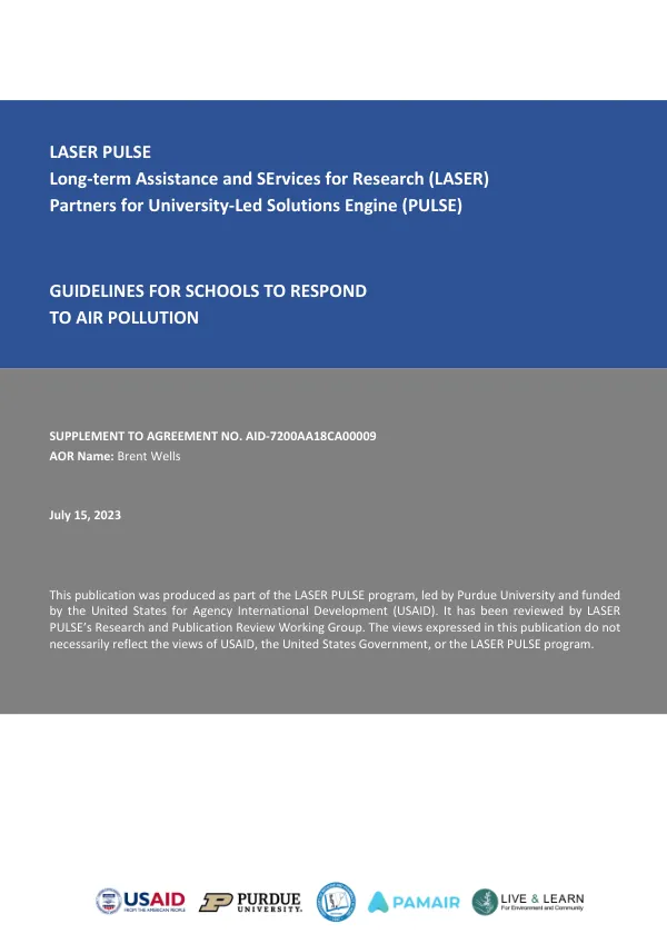 Guidelines for schools to respond to air pollution