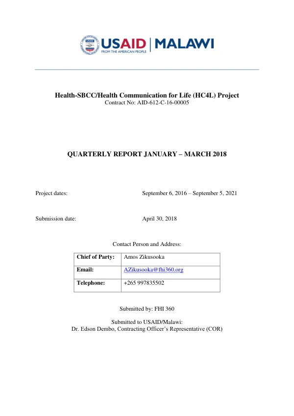 HC4L YR 2 QTR 2 Report Jan-March 18