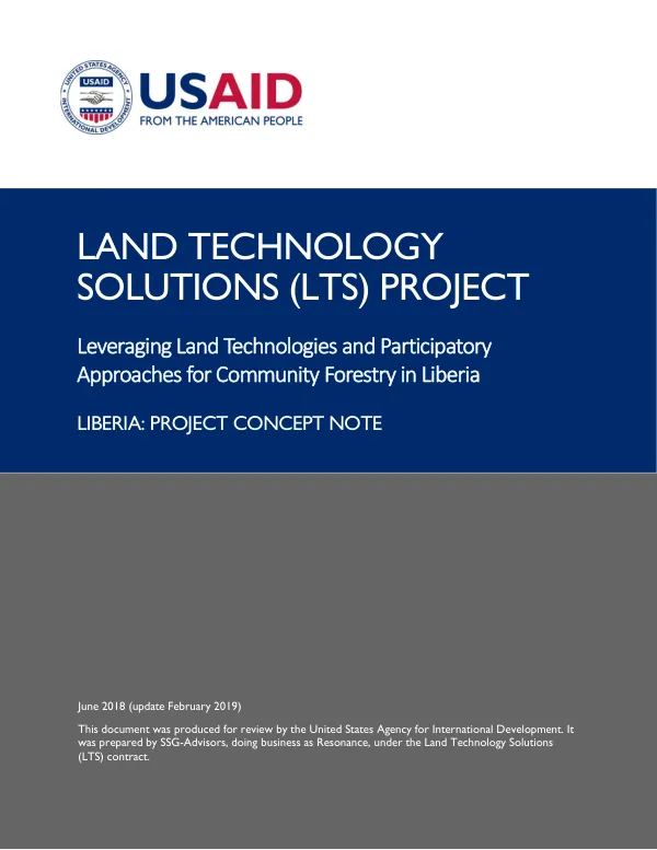 Liberia: Project Concept Note and Implementation Framework