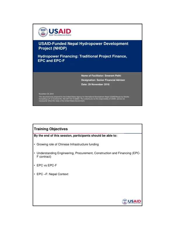 USAID-Funded Nepal Hydropower Development Project (NHDP)
