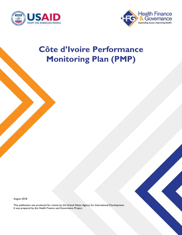 Côte d’Ivoire Performance Monitoring Plan (PMP)