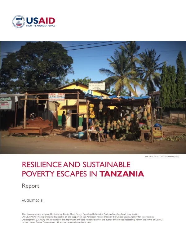 Resilience and Sustainable Poverty Escapes in Tanzania - Report