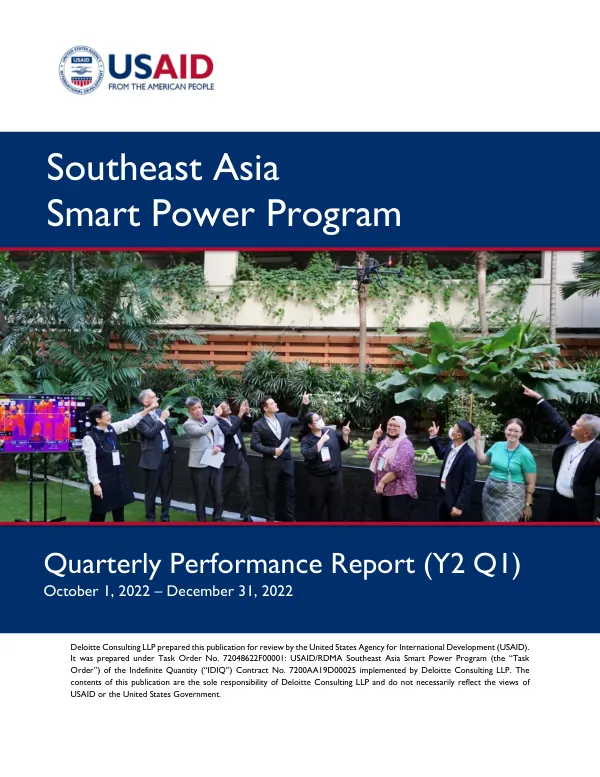 Southeast Asia Smart Power Program Quarterly Performance Report (Y2 Q1)