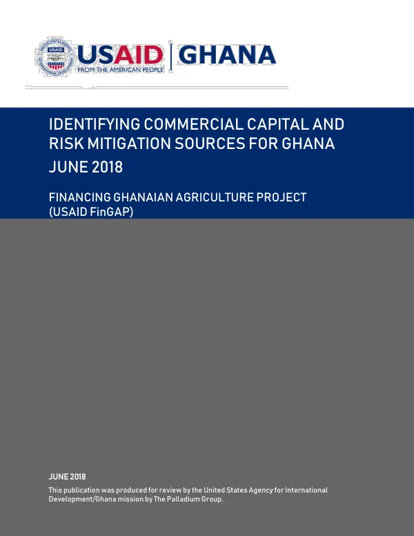 Identifying Commercial Capital and Risk Mitigation Sources for Ghana