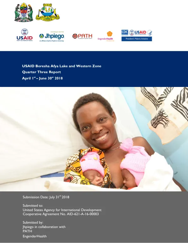 USAID Boresha Afya Lake & Western Zone, PY18 Q3 Report