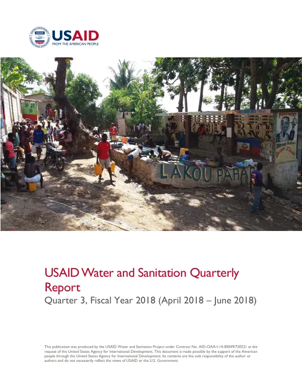 USAID Water and Sanitation Project Quarterly Report