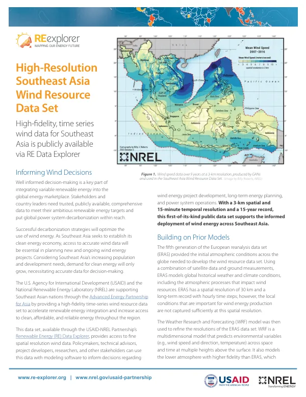 High-Resolution Southeast Asia Wind Resource Data Set
