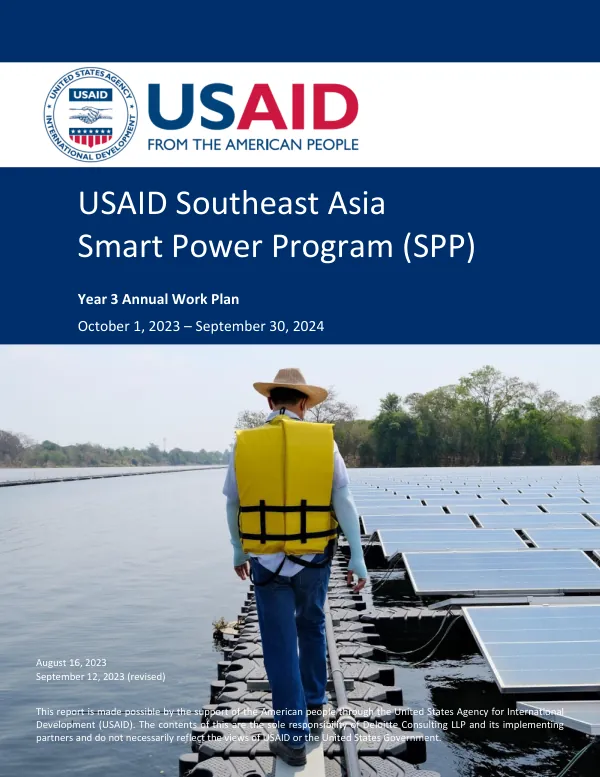 Year 3 Annual Work Plan for USAID Southeast Asia Smart Power Program (SPP)