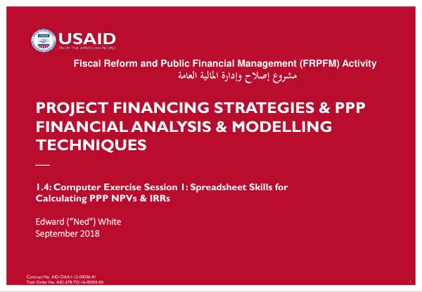 Fiscal Reform and Public Financial Management (FRPFM) Activity