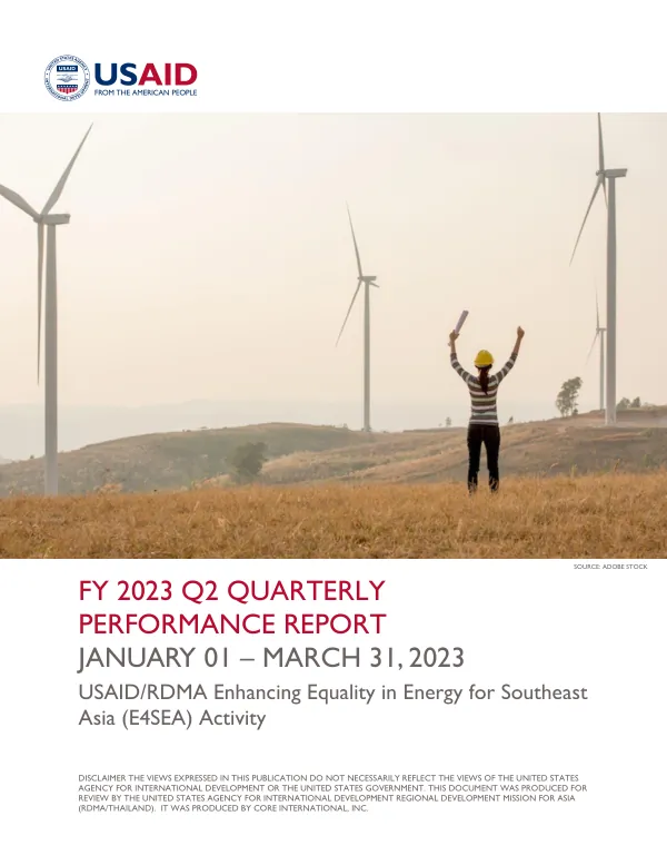 Final Quarterly Performance Report Q2_FY23_E4SEA Activity