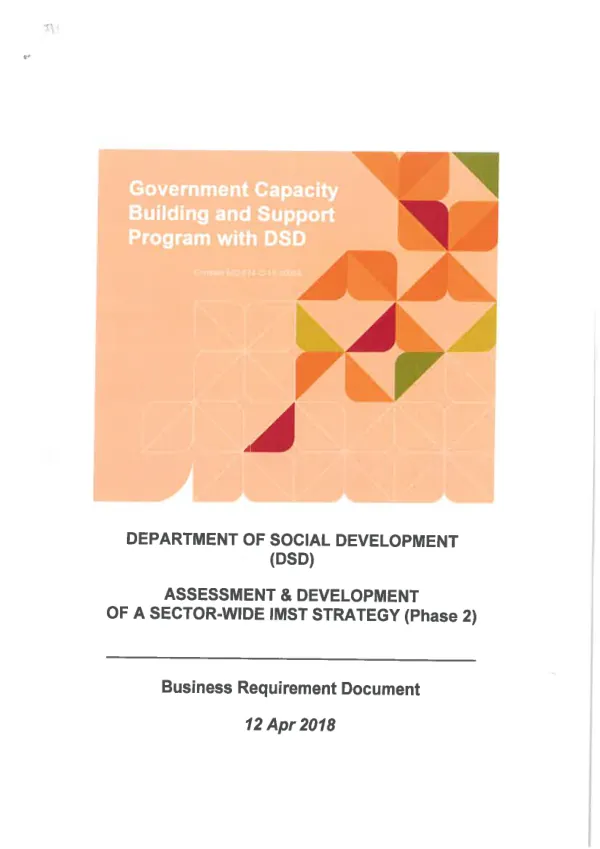 DSD -Assessment and Development of a Sector-Wide IMST Strategy ( Phase 2)