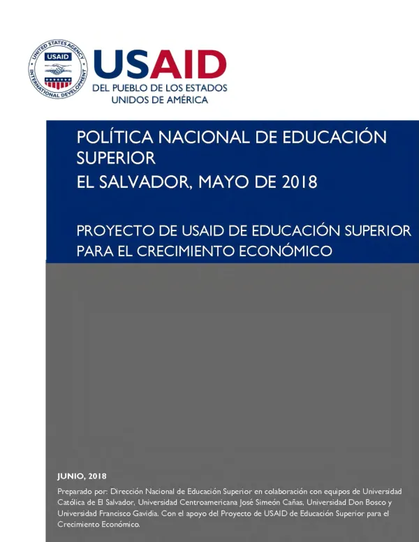 Política Nacional de Educación Superior
