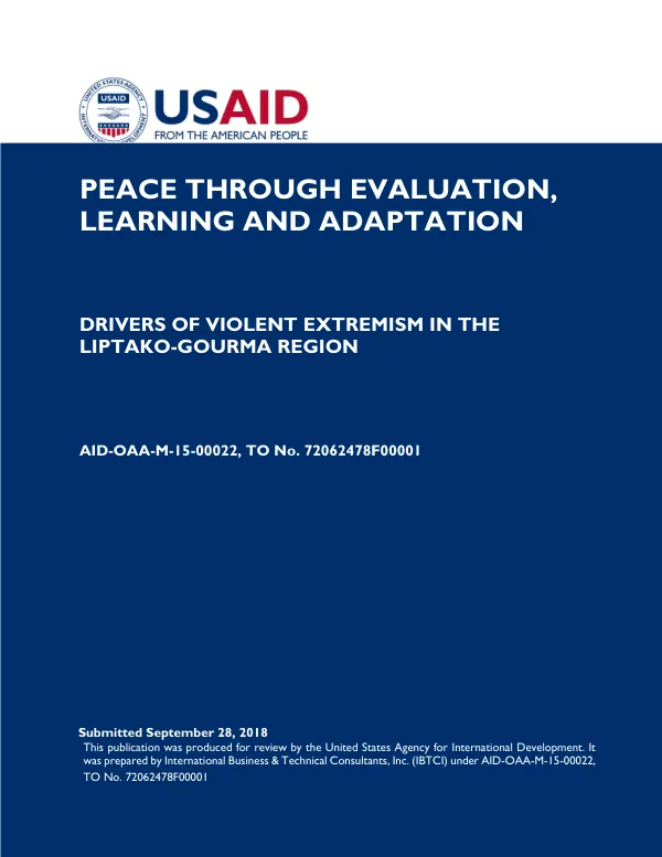Final Report: Drivers of Violent Extremism in the Liptako-Gourma Region