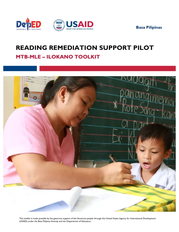 USAID Basa Pilipinas Reading Remediation Support Pilot Toolkit (Ilokano) - FINAL MAY 2018