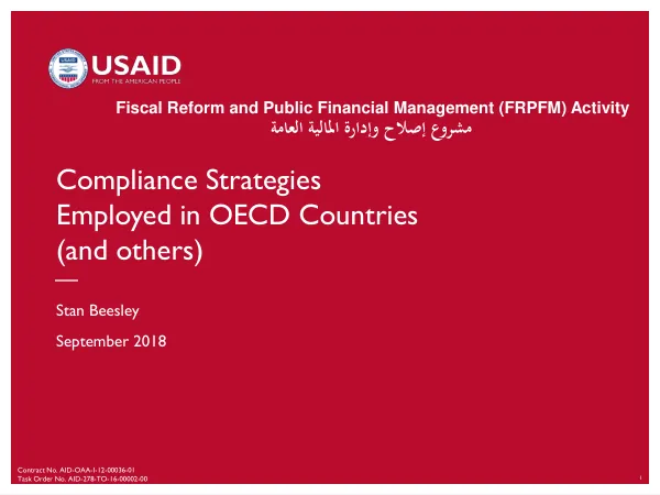 Fiscal Reform and Public Financial Management (FRPFM) Activity