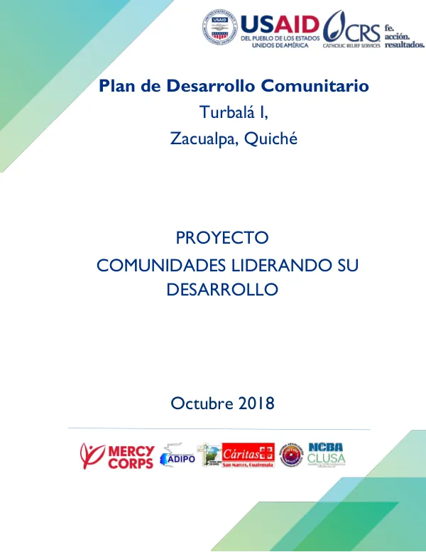 Plan de Desarrollo Comunitario Turbalá I, Zacualpa, Quiché