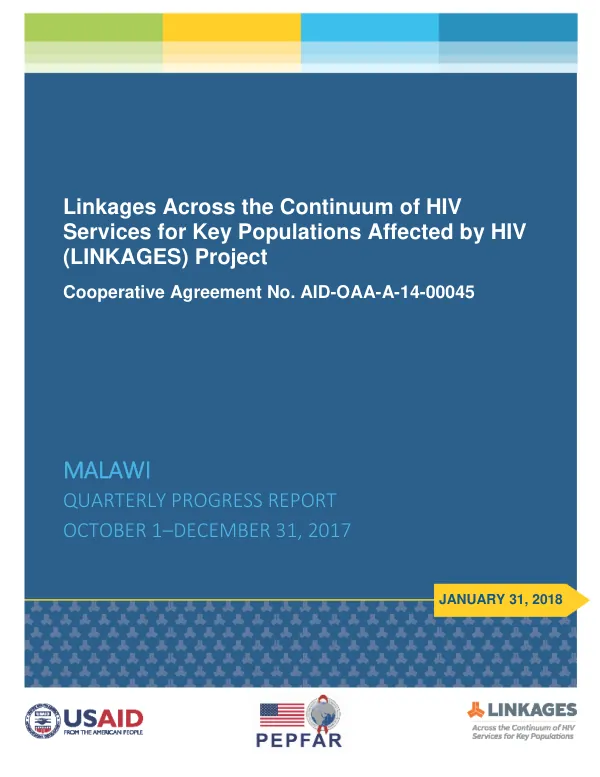 Linkages Across the Continuum of HIV Services for Key Populations Affected by HIV (LINKAGES) Project