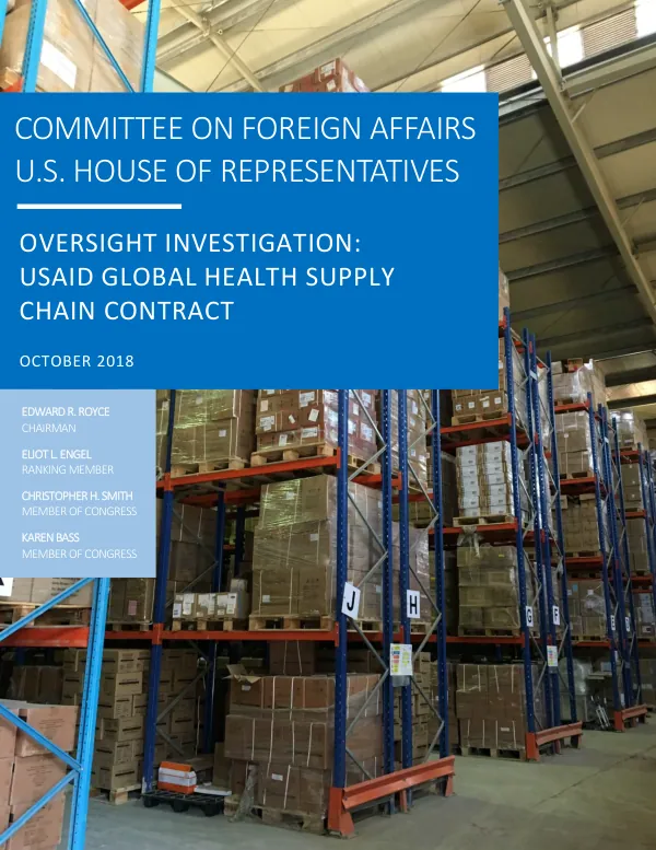 USAID Global Health Supply Chain Oversight Investigation: USAID Global Health Supply Chain Contract