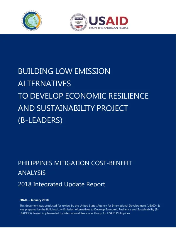 Philippines Mitigation Cost Benefit Analysis 2018 Integrated Update Report