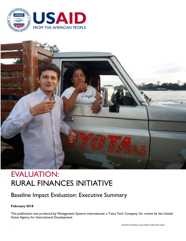 Rural Finances Initiative Baseline Impact Evaluation: Executive Summary