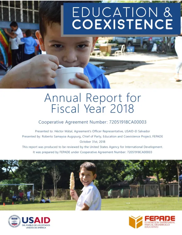 Annual Report FY2018: Education and Coexistence Project