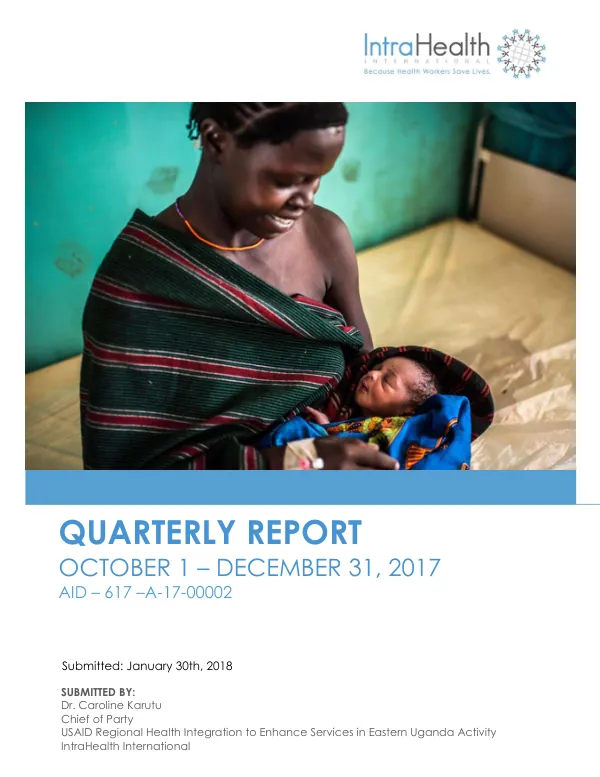 Quarterly Report: RHITES-E October to December 2017