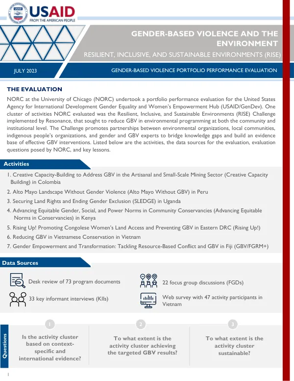 Resilient, Inclusive & Sustainable Environments (RISE) Challenge Policy Brief