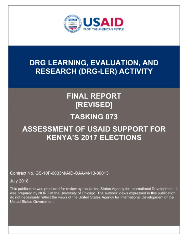 Assessment of USAID Support for Kenya’s 2017 Elections