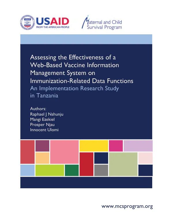 Assessing the Effectiveness of a Web-Based Vaccine Information Management System on Immunization-Related Data Functions