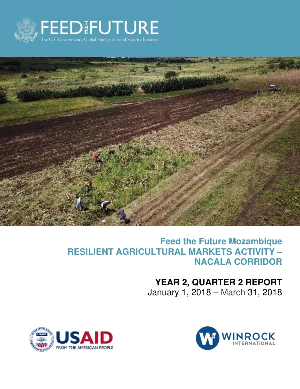 Feed the Future Mozambique Resilient Agricultural Markets Activity – Nacala Corridor Year 2, Quarter 2 Report
