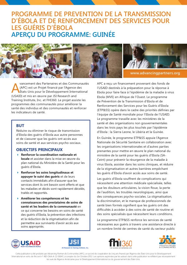 Apercu du programme: Guinee