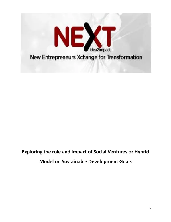 White Paper: How Hybrid Ventures Impact SDGs