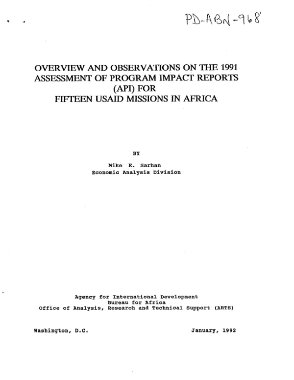 University linkages in science and technology for the Asia and Near East Bureau