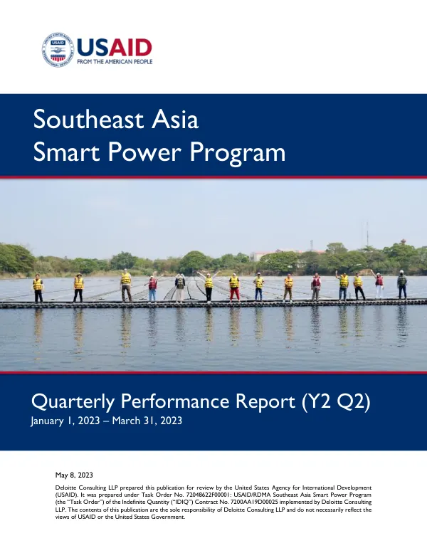 Southeast Asia Smart Power Program Quarterly Performance Report (Y2 Q2)