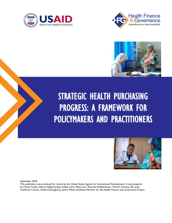 Strategic Health Purchasing Progress: A Framework for Policymakers and Practitioners