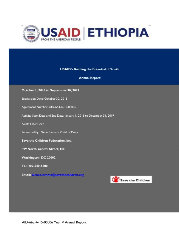 USAID’s Building the Potential of Youth Annual Report