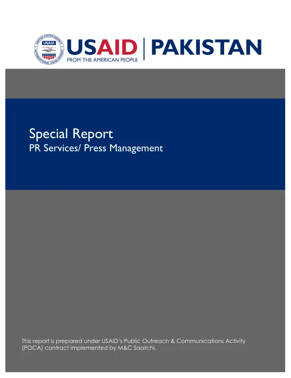 Final Report: Public Outreach & Press Management