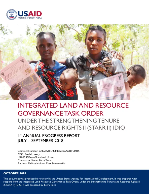 ILRG First Annual Progress Report