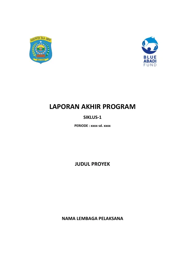 Laporan Akhir Program Jaga Laut UPTD Pengelolaan KKP Kep. Raja Ampat