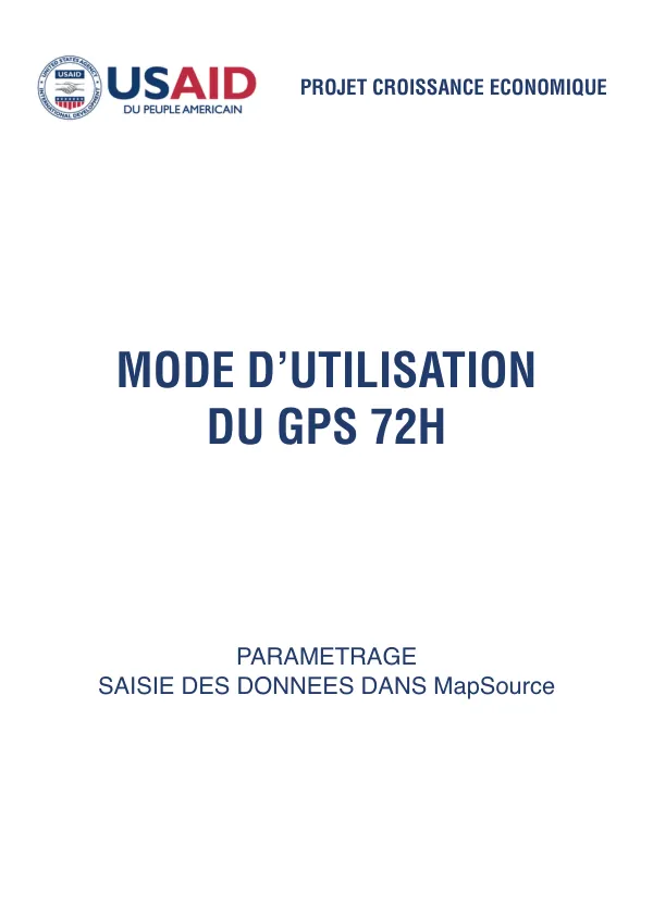 MODE D’UTILISATION DU GPS 72H