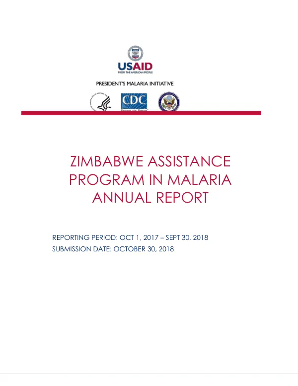 Zimbabwe Assistance Program in Malaria Annual Report