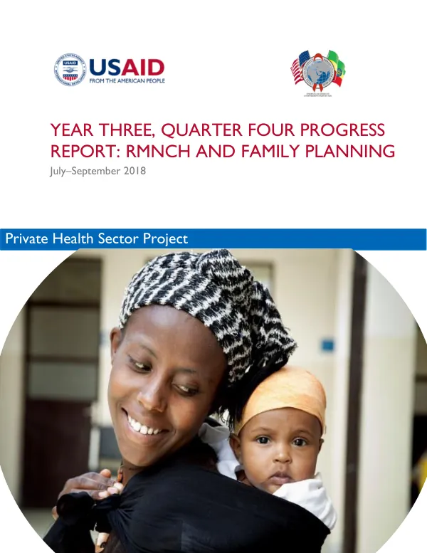 Year Three, Quarter Four Progress Report: RMNCH and Family Planning