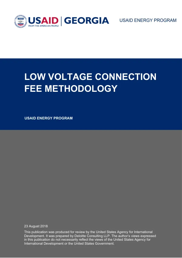 Low Voltage Connection Fee Methodology