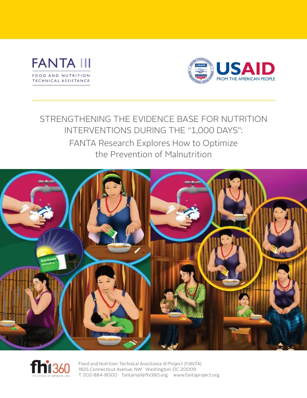 STRENGTHENING THE EVIDENCE BASE FOR NUTRITION INTERVENTIONS DURING THE “1,000 DAYS”